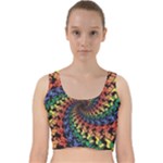 Deadhead Bears Band  Colorsdead Head Grateful Dead Pattern Velvet Racer Back Crop Top