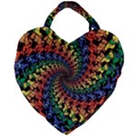 Deadhead Bears Band  Colorsdead Head Grateful Dead Pattern Giant Heart Shaped Tote