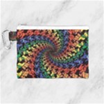 Deadhead Bears Band  Colorsdead Head Grateful Dead Pattern Canvas Cosmetic Bag (Medium)