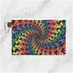 Deadhead Bears Band  Colorsdead Head Grateful Dead Pattern Canvas Cosmetic Bag (Large)