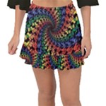 Deadhead Bears Band  Colorsdead Head Grateful Dead Pattern Fishtail Mini Chiffon Skirt