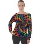 Deadhead Bears Band  Colorsdead Head Grateful Dead Pattern Off Shoulder Long Sleeve Velour Top