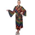 Deadhead Bears Band  Colorsdead Head Grateful Dead Pattern Maxi Velour Kimono
