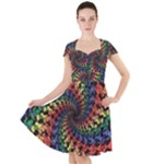 Deadhead Bears Band  Colorsdead Head Grateful Dead Pattern Cap Sleeve Midi Dress