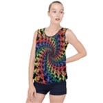 Deadhead Bears Band  Colorsdead Head Grateful Dead Pattern Bubble Hem Chiffon Tank Top