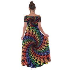Off Shoulder Open Front Chiffon Dress 