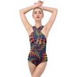 Deadhead Bears Band  Colorsdead Head Grateful Dead Pattern Cross Front Low Back Swimsuit