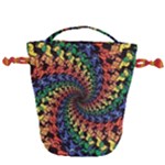 Deadhead Bears Band  Colorsdead Head Grateful Dead Pattern Drawstring Bucket Bag