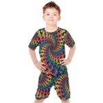 Deadhead Bears Band  Colorsdead Head Grateful Dead Pattern Kids  Tee and Shorts Set