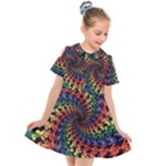 Deadhead Bears Band  Colorsdead Head Grateful Dead Pattern Kids  Short Sleeve Shirt Dress