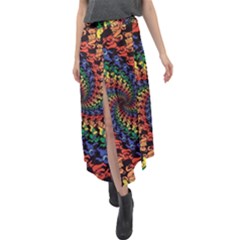 Velour Split Maxi Skirt 