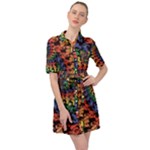 Deadhead Bears Band  Colorsdead Head Grateful Dead Pattern Belted Shirt Dress