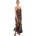 Deadhead Bears Band  Colorsdead Head Grateful Dead Pattern Cami Maxi Ruffle Chiffon Dress