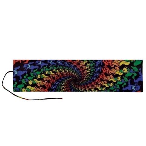 Deadhead Bears Band  Colorsdead Head Grateful Dead Pattern Roll Up Canvas Pencil Holder (L) from ArtsNow.com