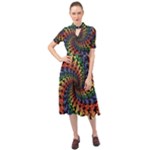 Deadhead Bears Band  Colorsdead Head Grateful Dead Pattern Keyhole Neckline Chiffon Dress