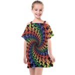 Deadhead Bears Band  Colorsdead Head Grateful Dead Pattern Kids  One Piece Chiffon Dress