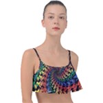 Deadhead Bears Band  Colorsdead Head Grateful Dead Pattern Frill Bikini Top