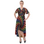 Deadhead Bears Band  Colorsdead Head Grateful Dead Pattern Front Wrap High Low Dress