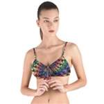 Deadhead Bears Band  Colorsdead Head Grateful Dead Pattern Tie Up Cut Bikini Top