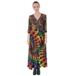 Deadhead Bears Band  Colorsdead Head Grateful Dead Pattern Button Up Maxi Dress