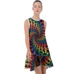 Deadhead Bears Band  Colorsdead Head Grateful Dead Pattern Frill Swing Dress