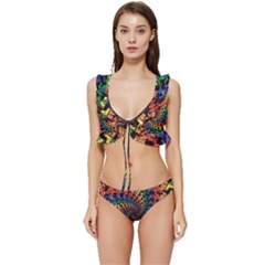 Low Cut Ruffle Edge Bikini Set 