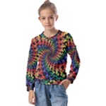 Deadhead Bears Band  Colorsdead Head Grateful Dead Pattern Kids  Long Sleeve Tee with Frill 