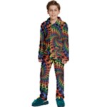 Deadhead Bears Band  Colorsdead Head Grateful Dead Pattern Kids  Long Sleeve Velvet Pajamas Set