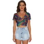 Deadhead Bears Band  Colorsdead Head Grateful Dead Pattern V-Neck Crop Top