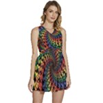 Deadhead Bears Band  Colorsdead Head Grateful Dead Pattern Sleeveless High Waist Mini Dress