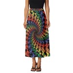 Deadhead Bears Band  Colorsdead Head Grateful Dead Pattern Classic Midi Chiffon Skirt