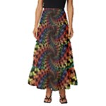 Deadhead Bears Band  Colorsdead Head Grateful Dead Pattern Tiered Ruffle Maxi Skirt