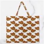 Biscuits Photo Motif Pattern Zipper Large Tote Bag