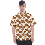 Biscuits Photo Motif Pattern Men s Short Sleeve Shirt