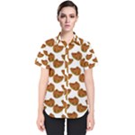 Biscuits Photo Motif Pattern Women s Short Sleeve Shirt