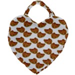 Biscuits Photo Motif Pattern Giant Heart Shaped Tote