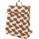 Biscuits Photo Motif Pattern Flap Top Backpack