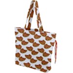 Biscuits Photo Motif Pattern Drawstring Tote Bag