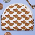 Biscuits Photo Motif Pattern Horseshoe Style Canvas Pouch