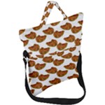 Biscuits Photo Motif Pattern Fold Over Handle Tote Bag