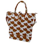 Biscuits Photo Motif Pattern Buckle Top Tote Bag