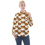 Biscuits Photo Motif Pattern Women s Long Sleeve Pocket Shirt