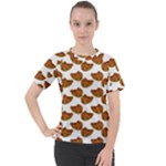 Biscuits Photo Motif Pattern Women s Sport Raglan Tee