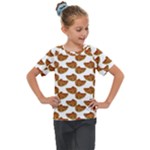 Biscuits Photo Motif Pattern Kids  Mesh Piece Tee