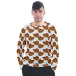 Biscuits Photo Motif Pattern Men s Long Sleeve Raglan Tee