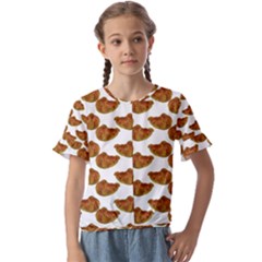 Kids  Cuff Sleeve Scrunch Bottom T-Shirt 