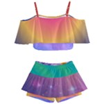 002 Kids  Off Shoulder Skirt Bikini