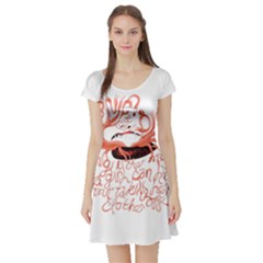 Short Sleeve Skater Dress Front Short Sleeve Skater Dress Front