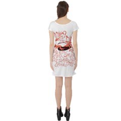 Short Sleeve Skater Dress Back Short Sleeve Skater Dress Back
