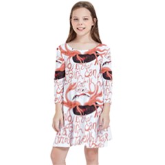 Kids  Quarter Sleeve Skater Dress 